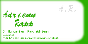 adrienn rapp business card